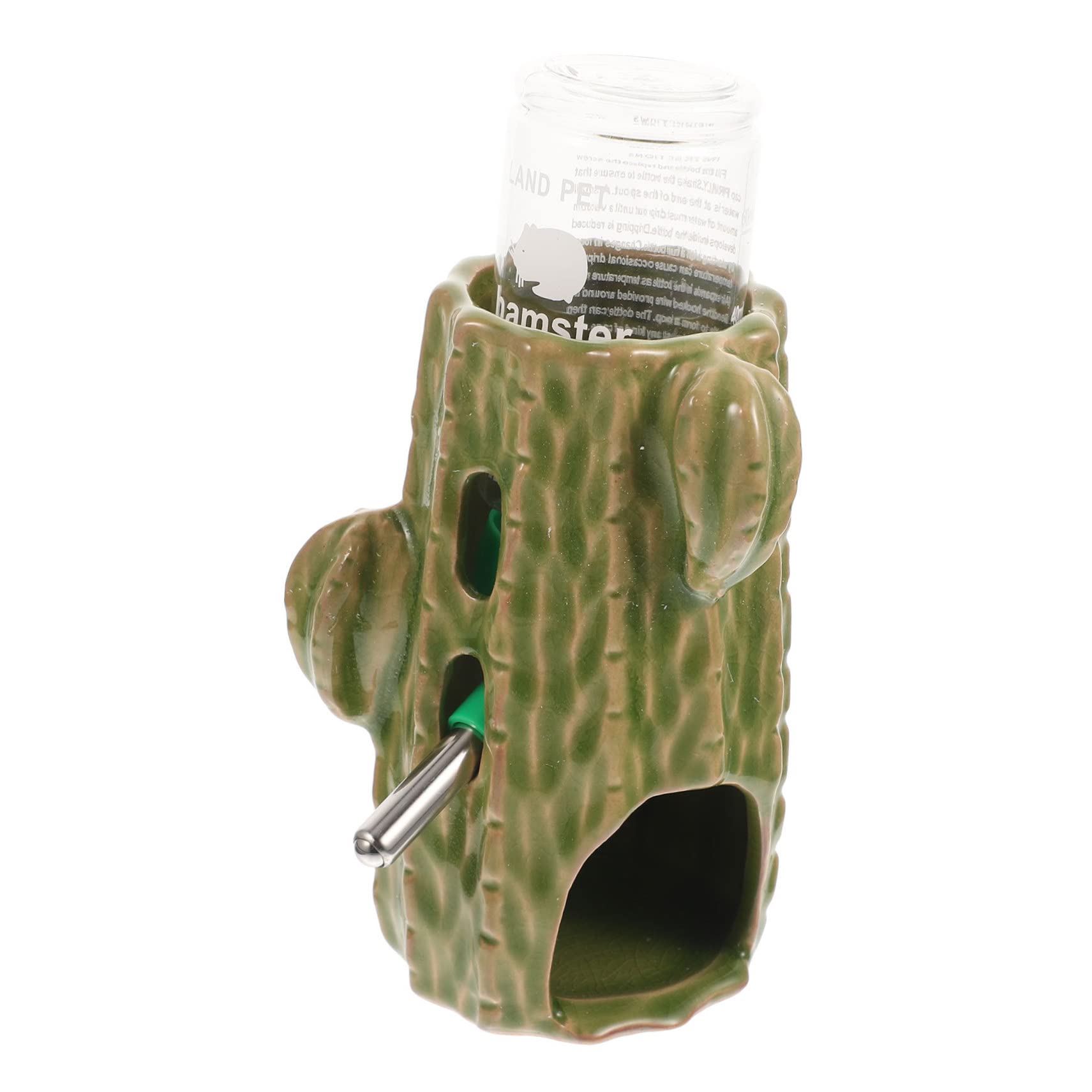 SEWOART 2 Pack Chinchilla Bottle Holder Ceramic Design 80ml Water Bottle Stand Water Feeder for Small Pet