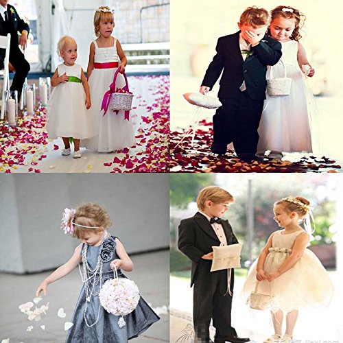 Arksu Guest Book And Pen Set Holder, Hardcover With Stain Ribbon Rose For Rustic Wedding Ceremony Party Favor-Pink, 72 Pages #TOP4