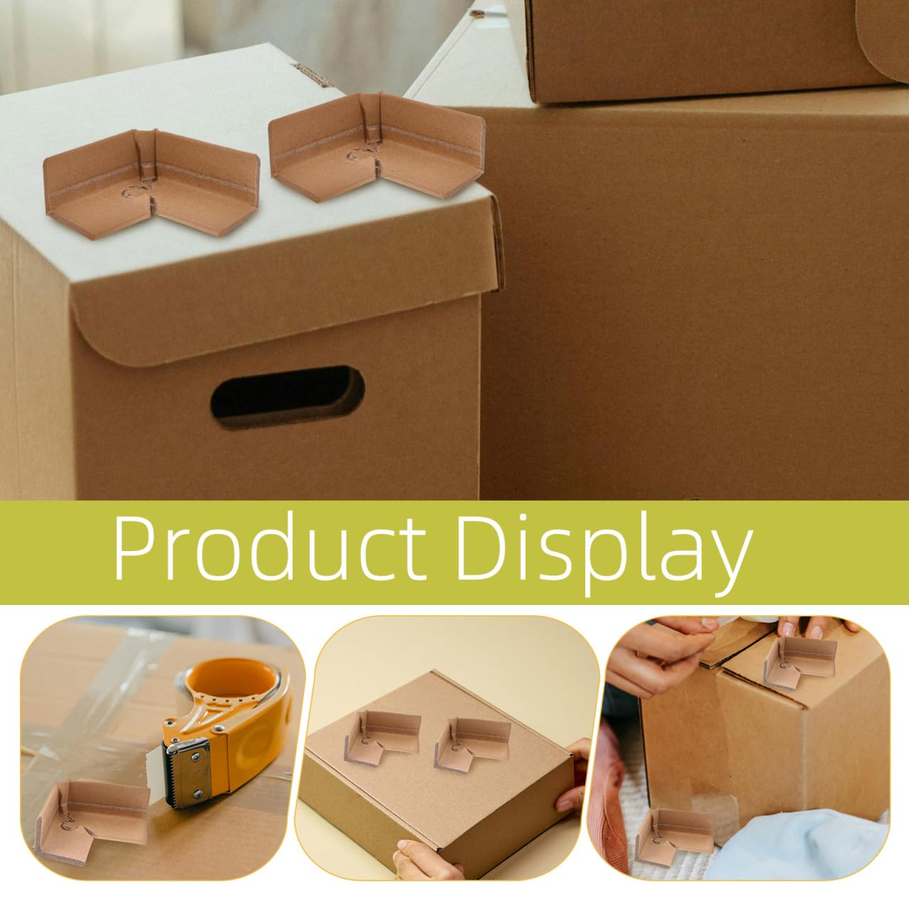 ABOOFAN Lot de 50 protections d'angle en papier de 4 mm pour cartons et meubles - Réutilisables - Pour expédition et déménagement