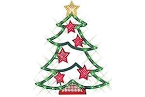 Animated Christmas Window Tree Decoration with Lights