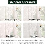 H.VERSAILTEX Lace Curtains 90 Inch Length Vintage Victorian Sheer Curtain 2 Panels Rod Pocket with French Country Floral, Light Filtering Privacy Sheers for Bedroom Living Room, 52" W x 90" L Ivory