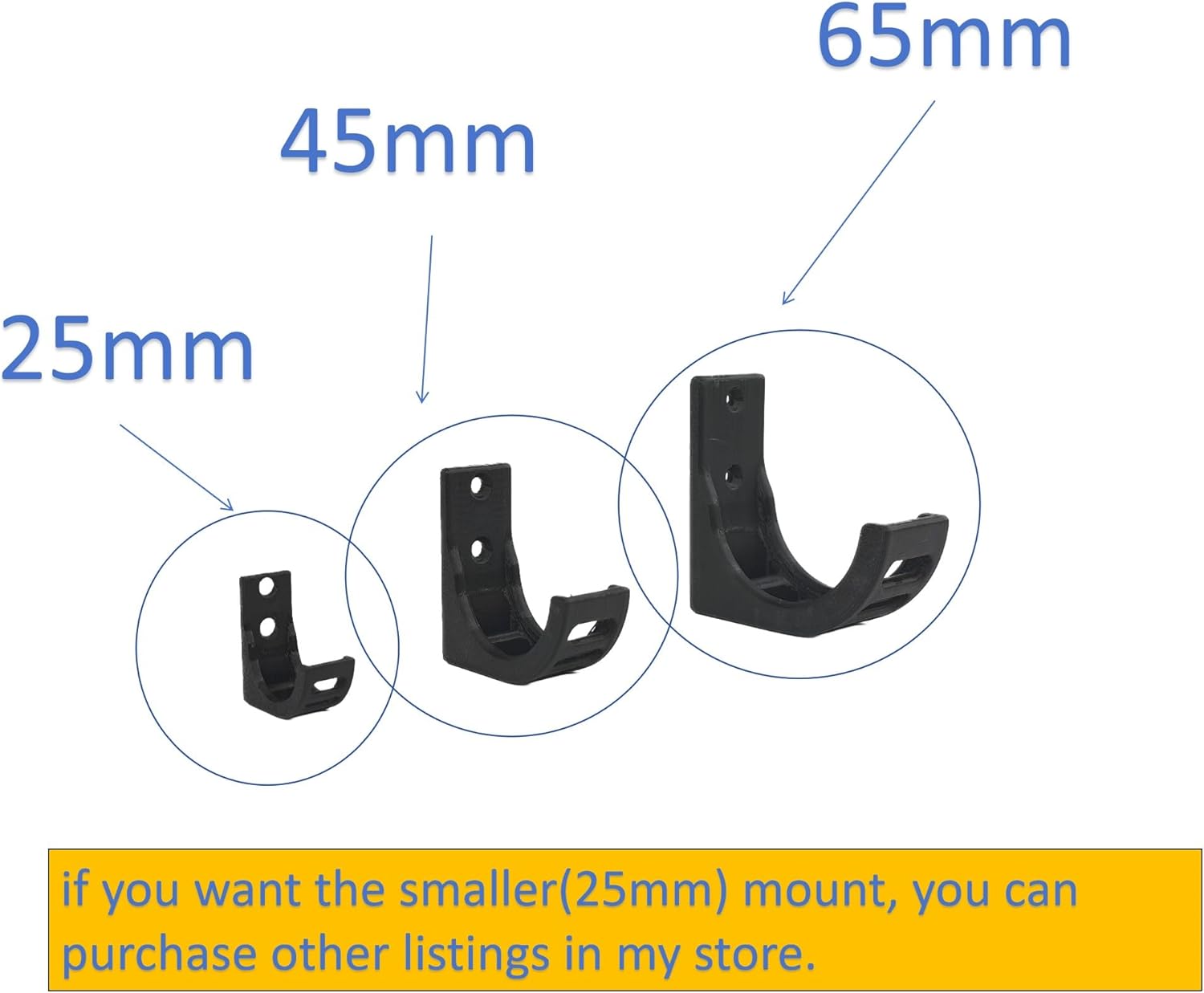 Wall Mount for RC Plane, Wall Hanger for Car or Plane Wheels Diameter Within 45mm or 65mm You can Choose. (SKU00576-RC65*2)
