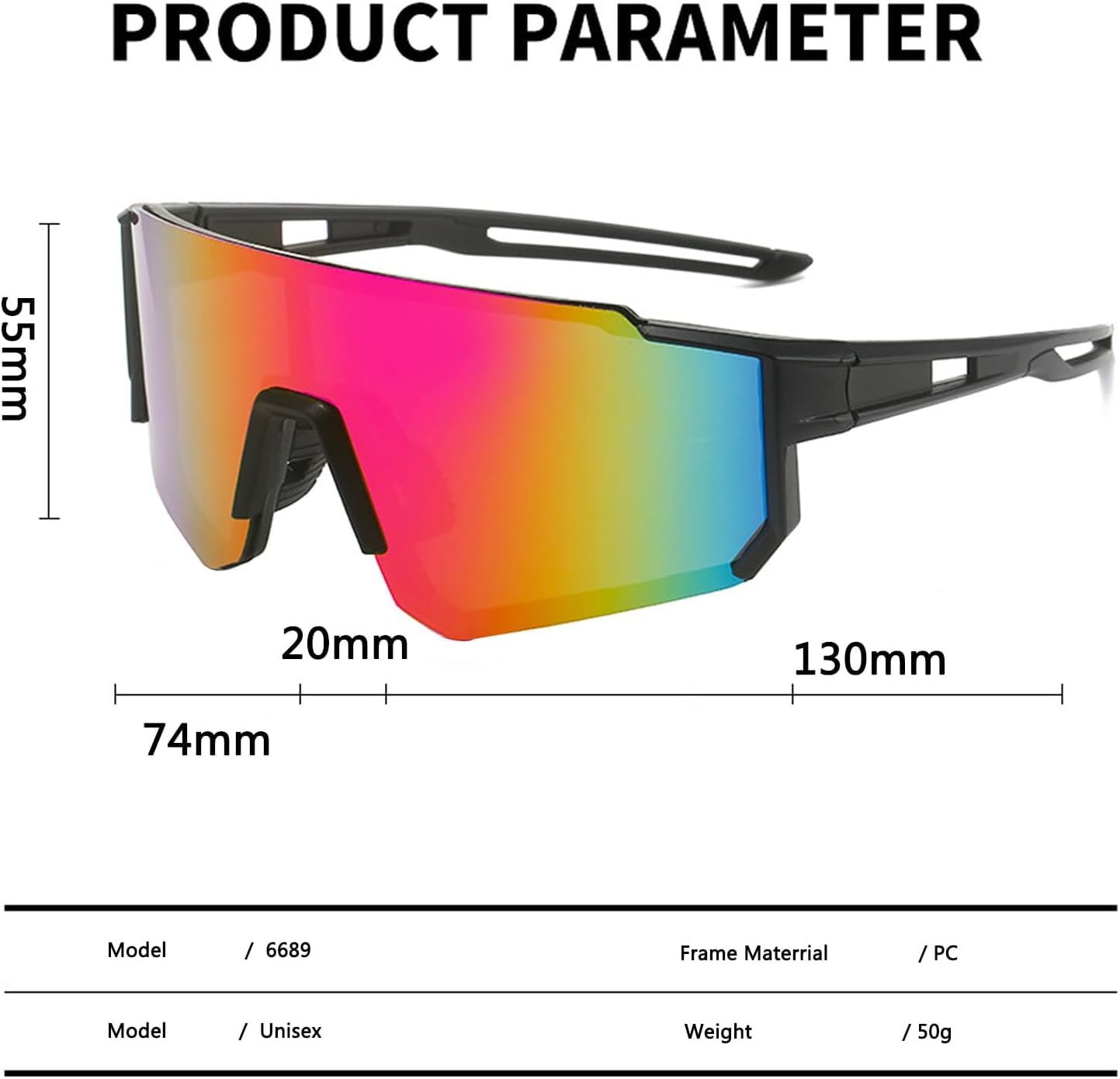 Okulary przeciwsłoneczne na rower, dla mężczyzn i kobiet, okulary sportowe, okulary ochronne, ochrona przed promieniowaniem UV, do aktywności na świeżym powietrzu, takich jak jazda na rowerze,