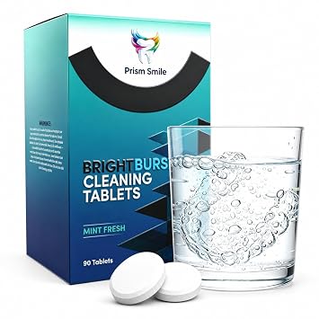 Retainer Cleaner Tablets, Mint Fresh, 90 Count, Deep Clean for Retainers, Aligners, Night Guards and Whitening Trays, Freshens and Removes Everyday Build-Up