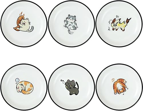 Miniatura 9 de Platos de cerámica para salsas de animales de dibujos animados súper lindos, platos para condimentos, cuencos de alimentación de pájaros y gatos,