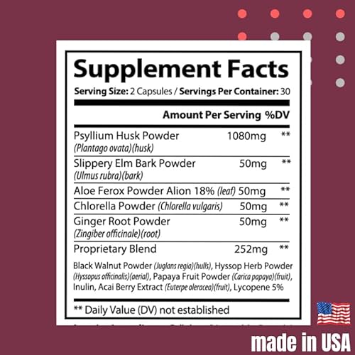 Dr+ Pure Purple For Men Cleanliness Stay Ready Fiber Supplement Vegan Capsules Helps Promote Digestive Regularity Psyllium Husk Aloe Vera, Chia Seeds Flaxseeds Proprietary Formula #TOP2