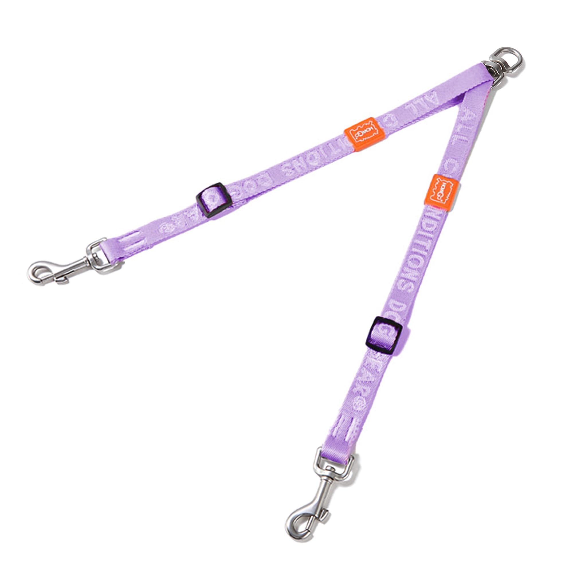HOWGO Double Dog Leash,Tangle-Free 360 Swivel(Lavender, Std M-L Splitter)
