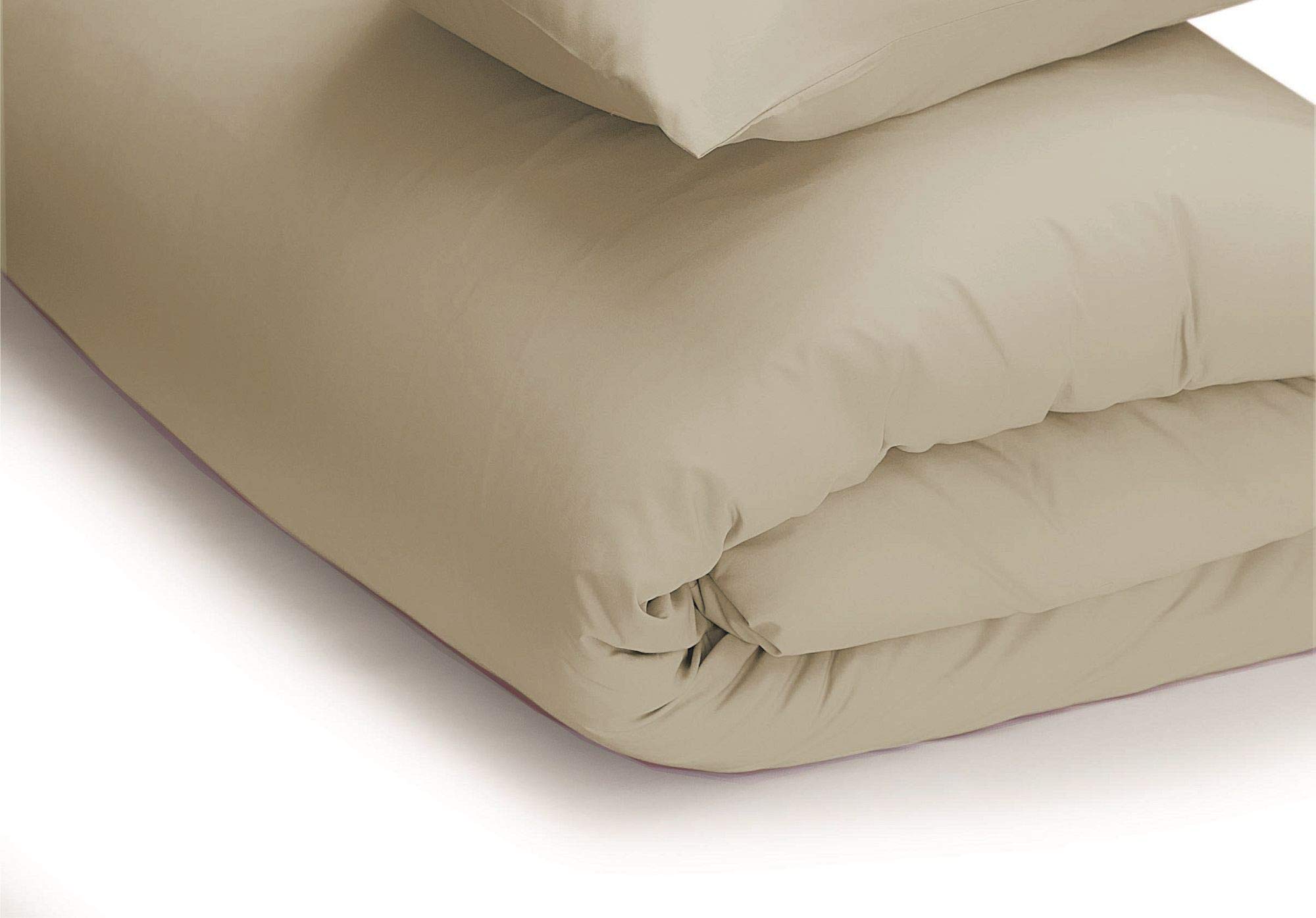 Belledorm Mushroom Duvet Cover - Plain Dyed 200 Thread Count (Double, )