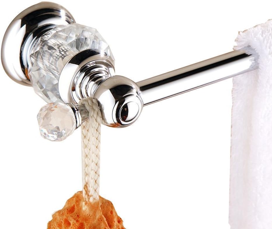 Luxury Crystal Series Bathroom Single Towel Bar Wall Mounted, 60CM(23.62 inch)