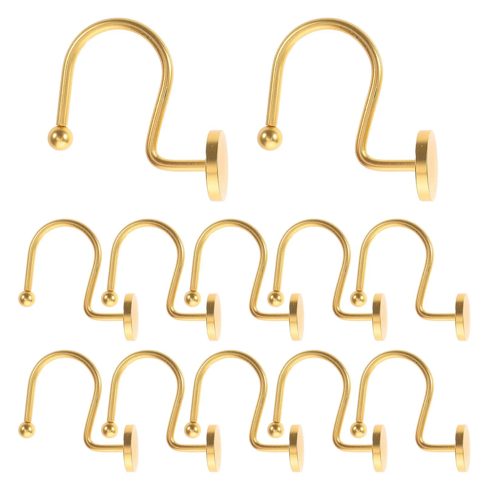 Anelli per Tenda da Doccia Ganci for tende da doccia 12 pezzi | Ganci decorativi for aste da bagno con anelli metallici dal design a bottoni rotondi