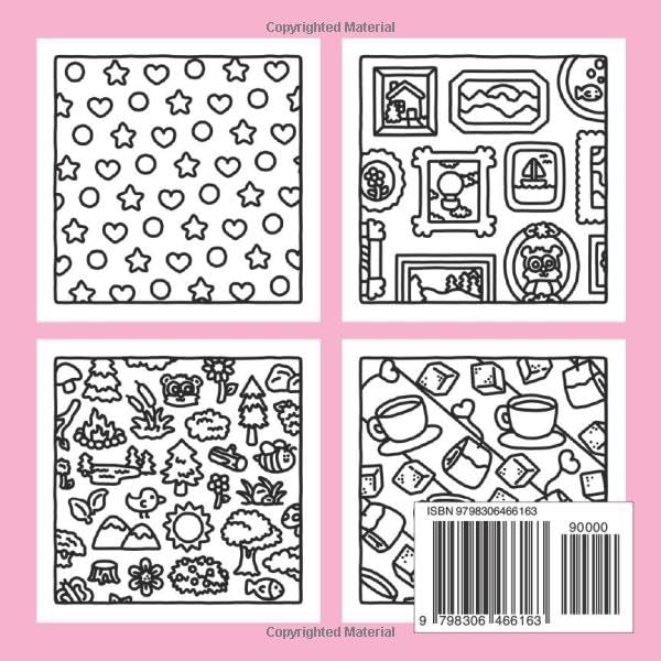 Super Cute Prints and Patterns Mini Coloring Book image 3