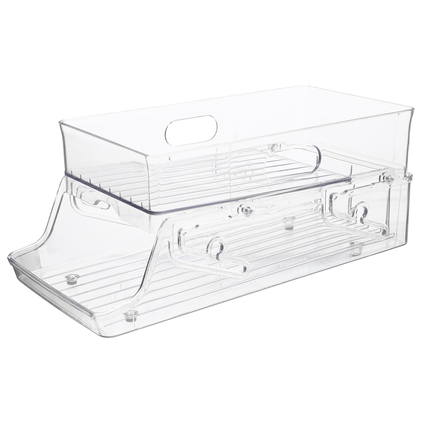 Organizzatore per Lattine Due Strati per Frigorifero per Bevande Design Rotante per Cucina e Facile da Usare Mantiene e Ordine