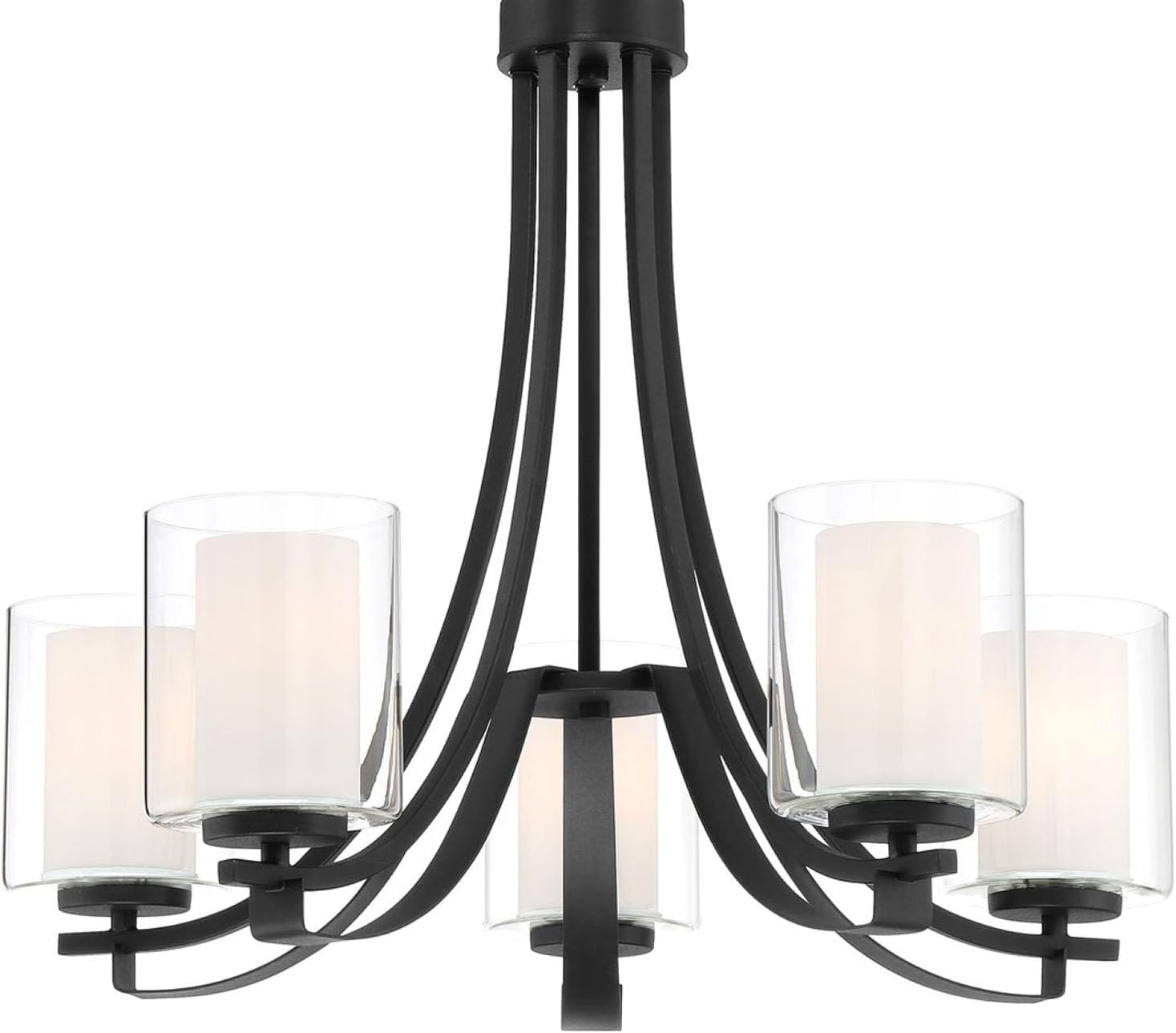 Minka Lavery 4105-66 Parsons Studio Chandelier, 5-Light, 500 Total Watts, 25.5-in H x 23-in W, Sand Coal Black