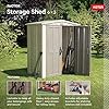 Keter Factor 6×3 Outdoor Storage Shed Furniture Garden Tools Bike Accessories Beach Chairs and Push Lawn Mower