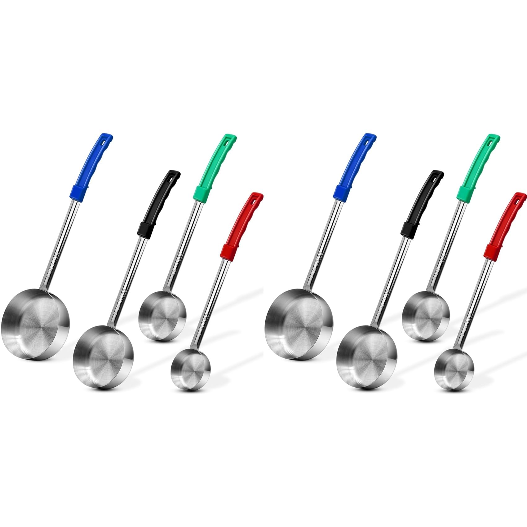 Louche en acier inoxydable lot de 8 spoodles de 2 à 8 oz pour portions