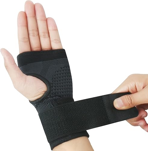 Miniatura 4 de Muñequera con absorción de sudor soporte de muñeca resistente al desgaste alivio del dolor soporte de mano para hombres y mujeres