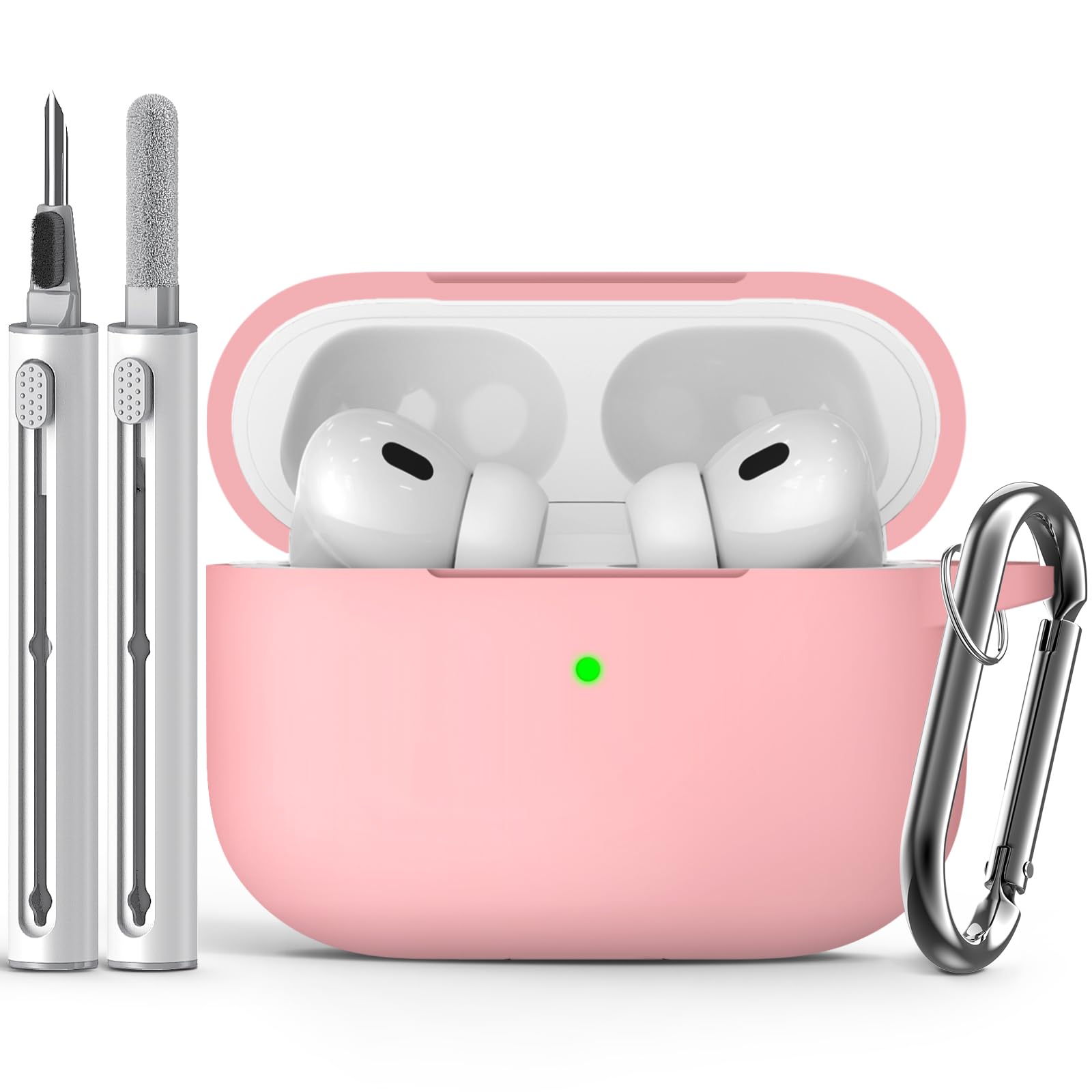 Inesore Compatible with AirPods Pro 3 Case with Cleaning Kit, Silicone Protective Case Cover for Apple Air Pods Pro 3rd (2025), Unisex Design - Black — view 77