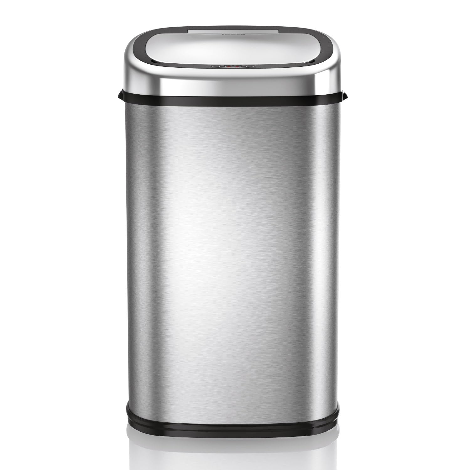 Tower T80901 Edelstahl Mülleimer Mit Sensor - Automatisch Mit Soft-Close-Funktion, Manuelle Öffnungsoption, 58 L, Silber