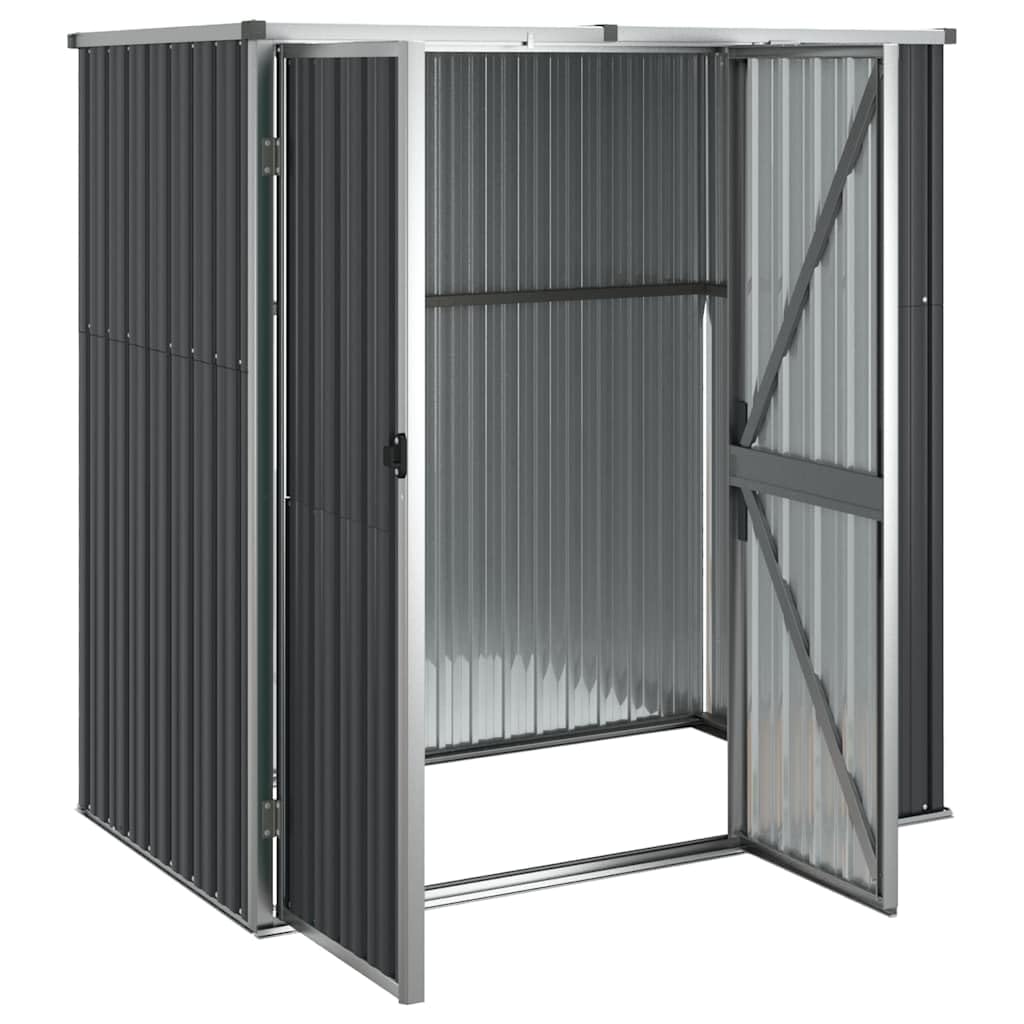 Domek ogrodowy 161 x 89 x 161 cm stal galwanizowana kolor antracytowy