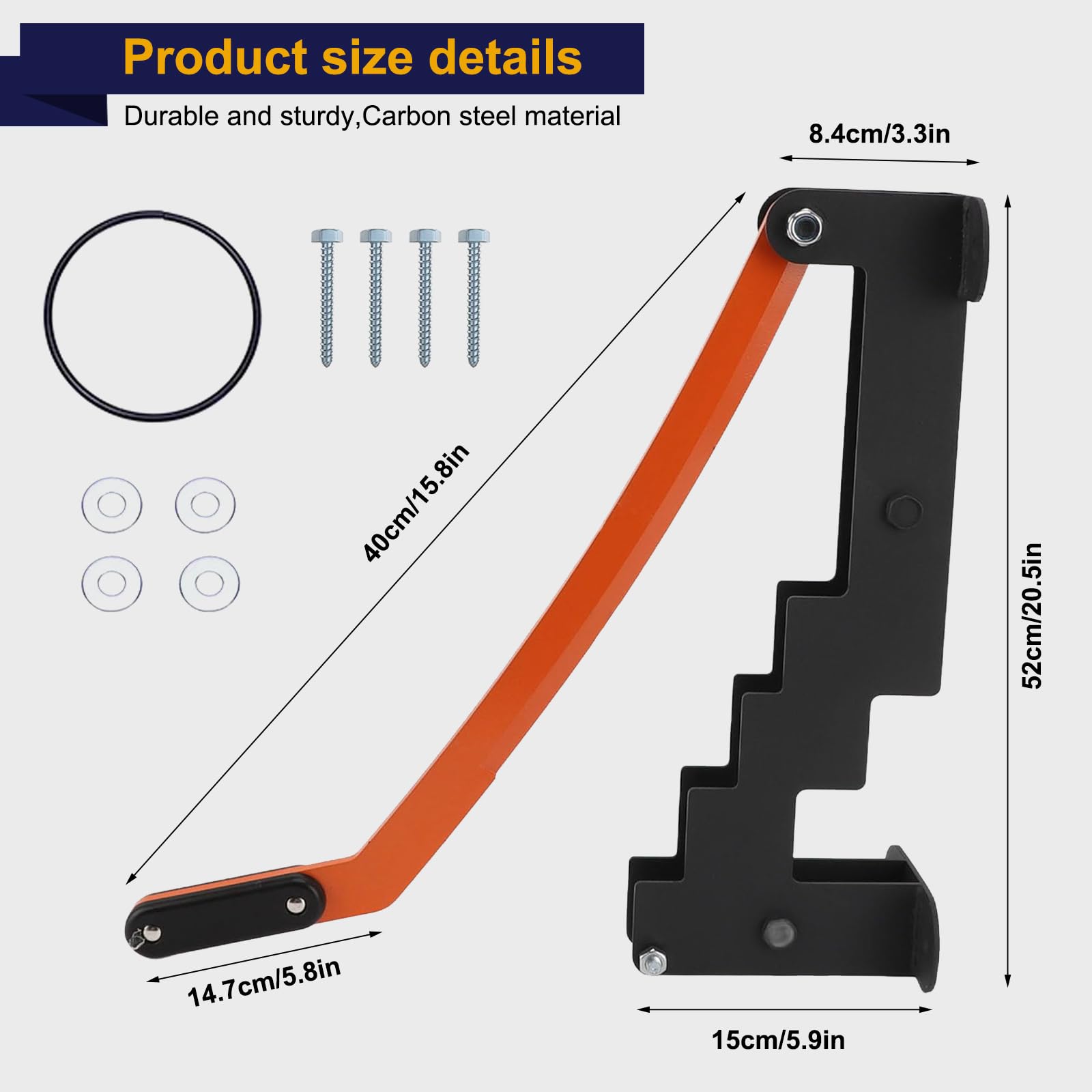 Spaccalegna Manuale Da Parete DanDiBo 96646 – Leva In Metallo, 42 Cm, Per Camino E Campeggio