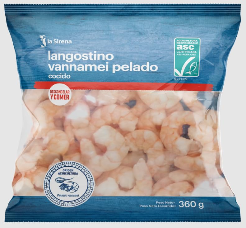 La Sirena cola de langostino vannamei cocida pelada (Congelado)