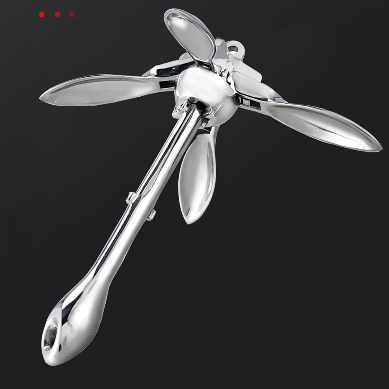 Ancora pieghevole da 0,7 kg, in acciaio inox, a 4 denti, pieghevole, robusta e durevole, per barche, yacht, pontoni, navi, accessori hardware