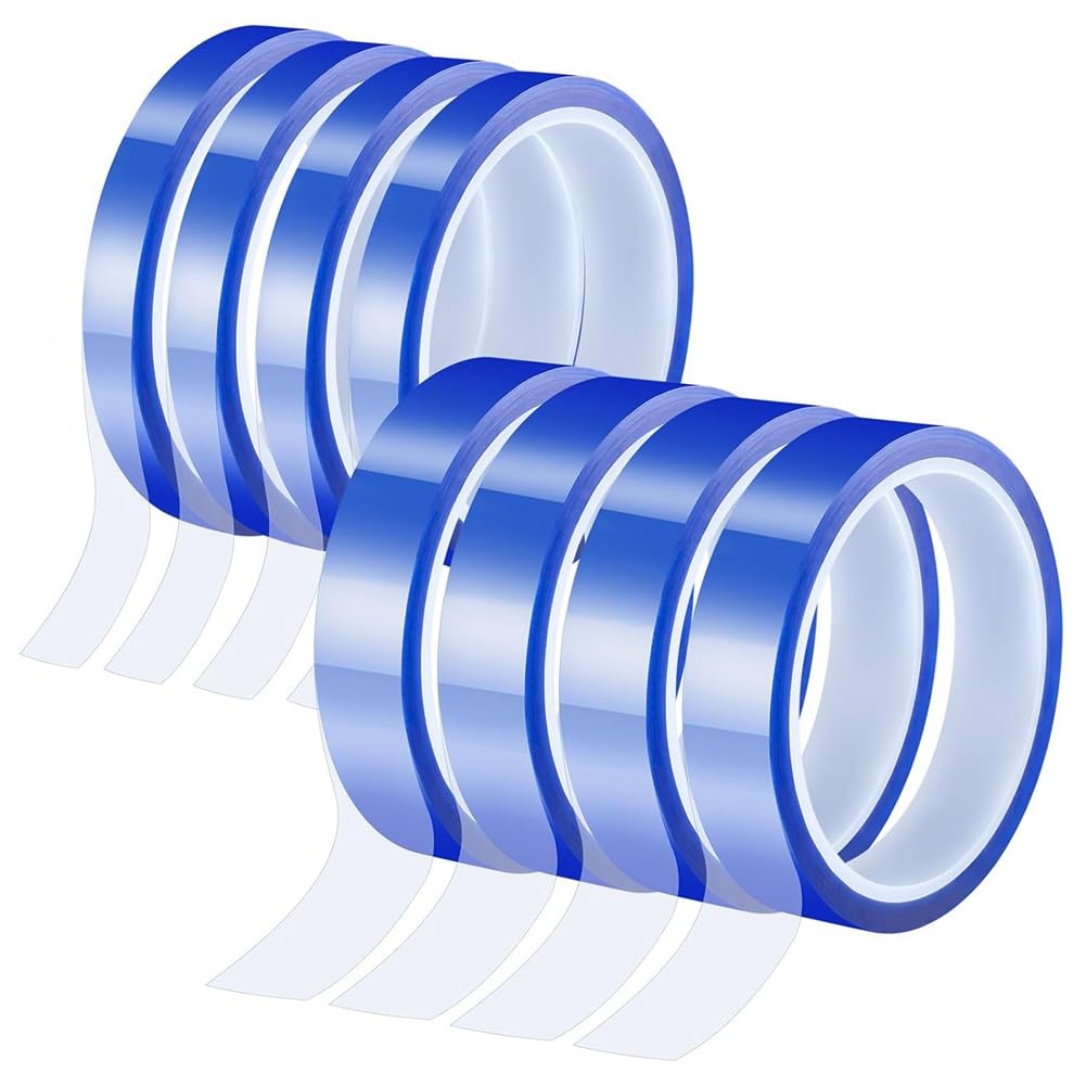 Littimoon 8Rolls 10&20mm Heat Tape, Heat Transfer Tape, Heat Tape Thermal Tape for Heat Transfer Sublimation Press