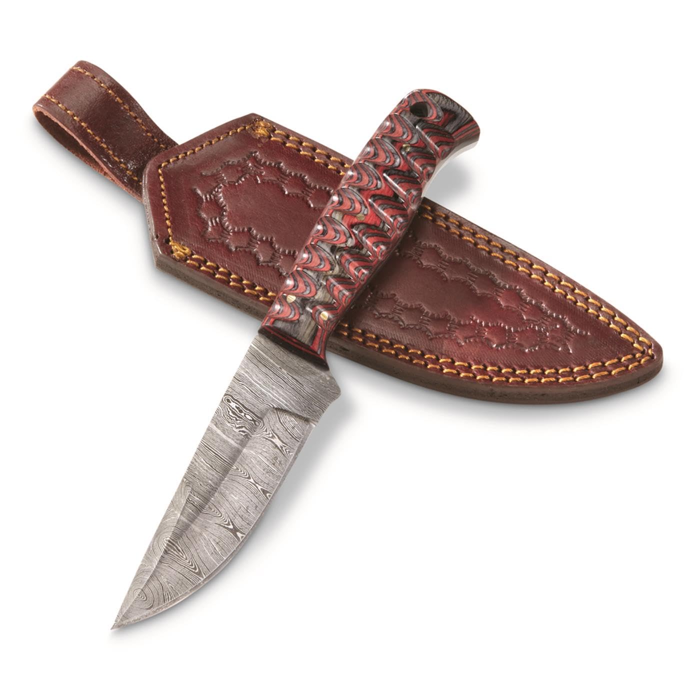 Amazon.com : SANZ Damascus Smokewood Exotic Hunting Knife 8 Inch