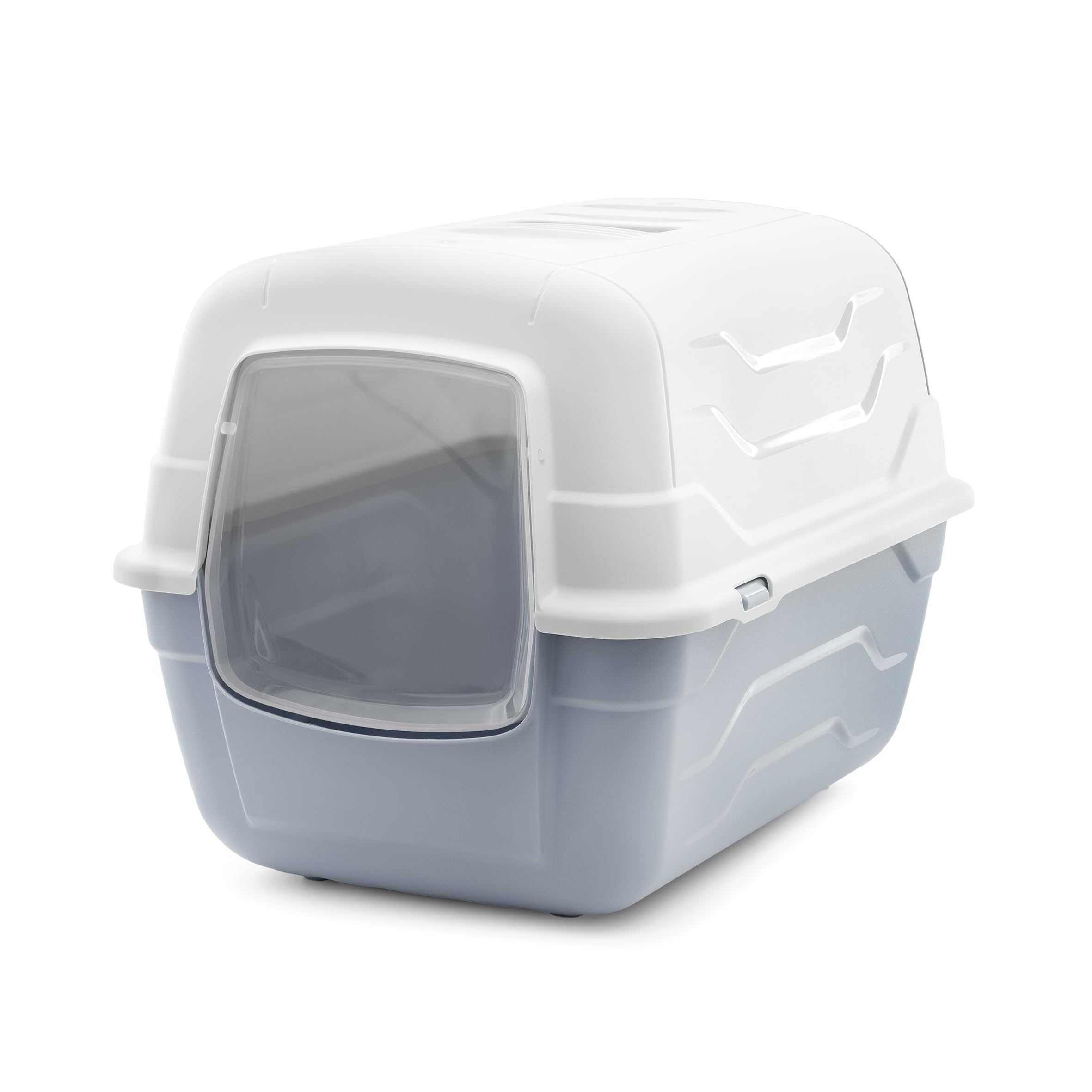 Record Lettiera per Gatti Chiusa "To Go" con Filtro e Paletta, Blu 52 x 40 x 40h cm. Toilette in Plastica Design Moderno, Facile da Pulire, Made in Italy