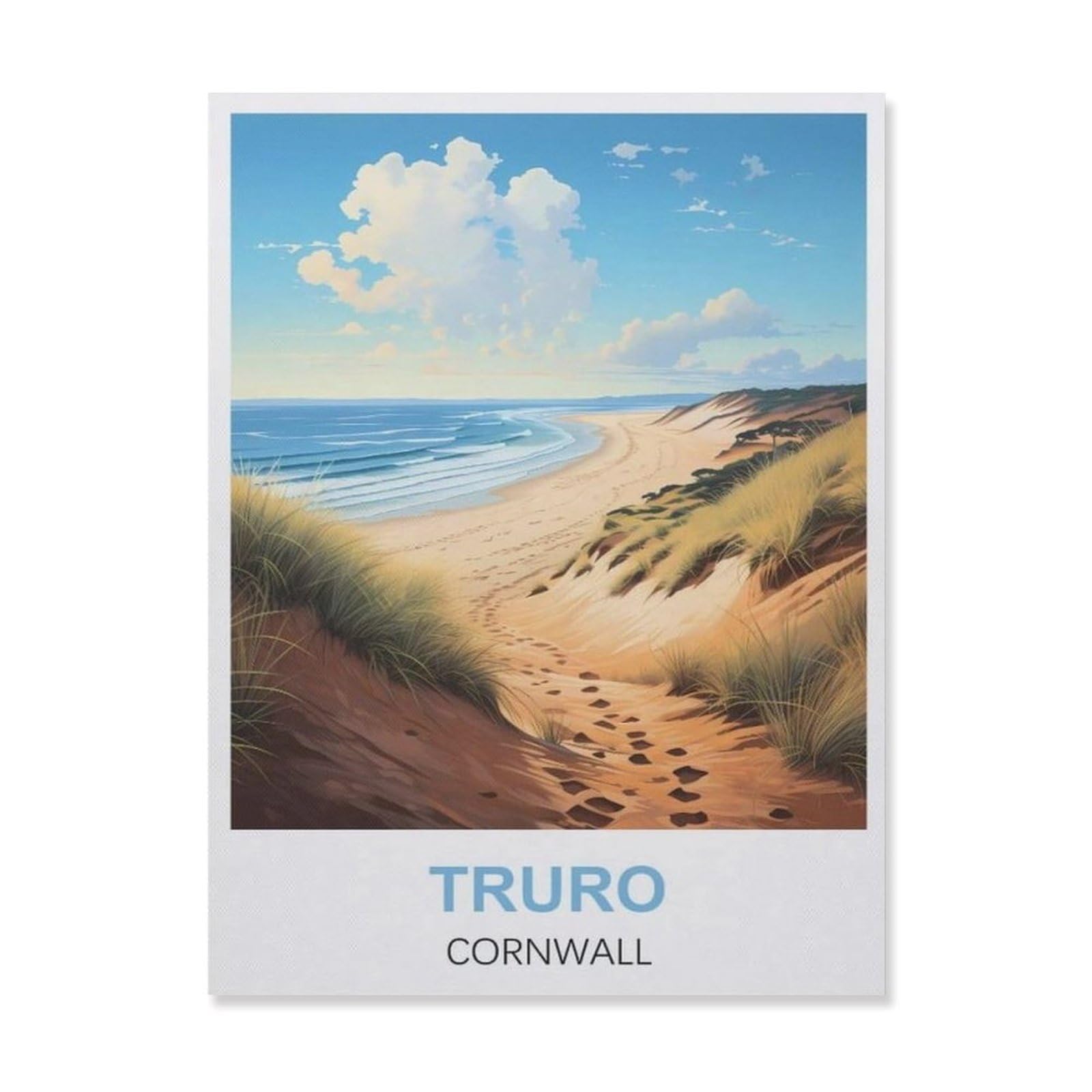 Vintage Metal Tin Sign，Truro Cornwall(30x40cm）
