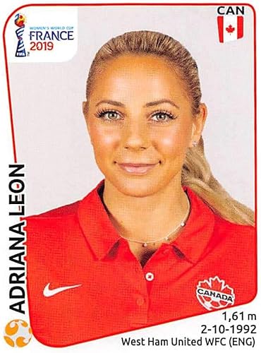 2019 Panini FIFA Women's World Cup France Album Stickers (Individual Sticker Only) Soccer #340 Adriana Leon Canada 2 Inch by 2 12 Inch Collectible