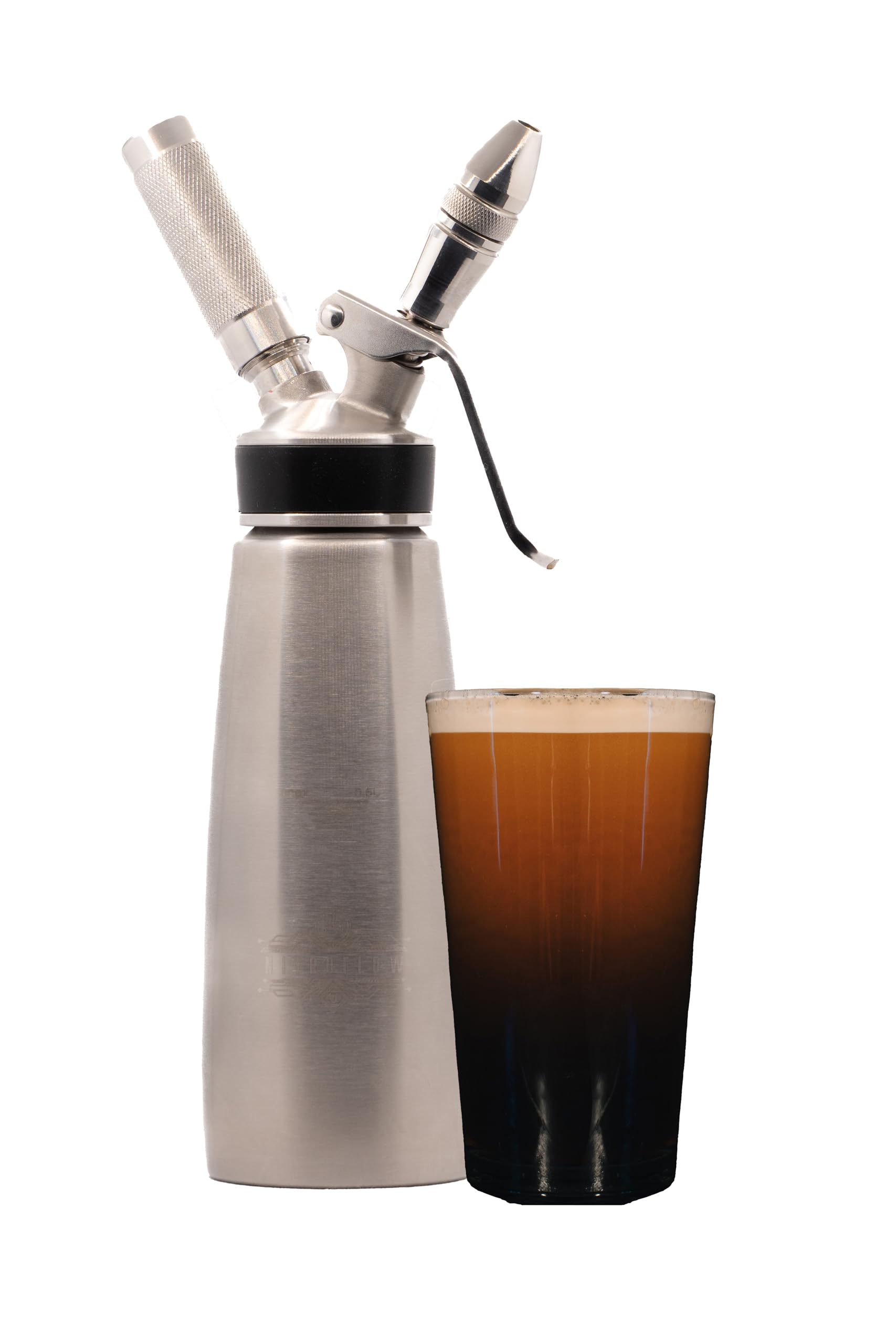 Nitroflow: Nitro Cold Brew Coffee Maker and Infuser for Barista-Quality Nitro Coffee and Creamy Mixed Drinks at Home, Featuring a Durable Stainless Steel Canister and Nitro Tip
