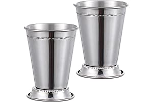 2 Pack Mint Julep Cups, 12 OZ Classic Stainless Steel Cocktail Glasses