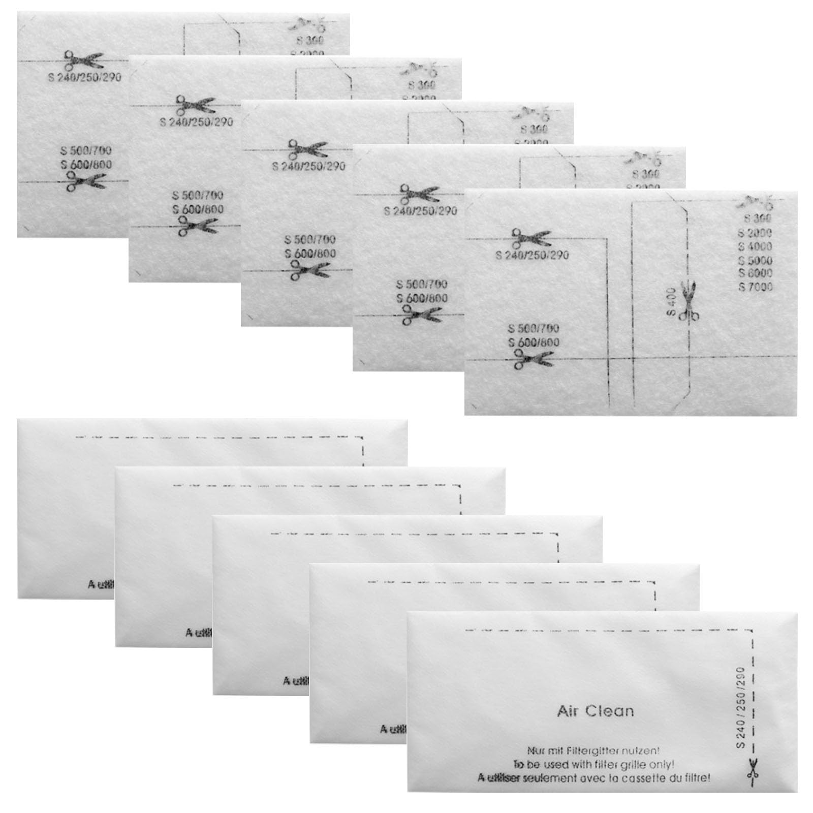 10 stuks stofzuigerfilters voor Miele, filter compatibel met Miele