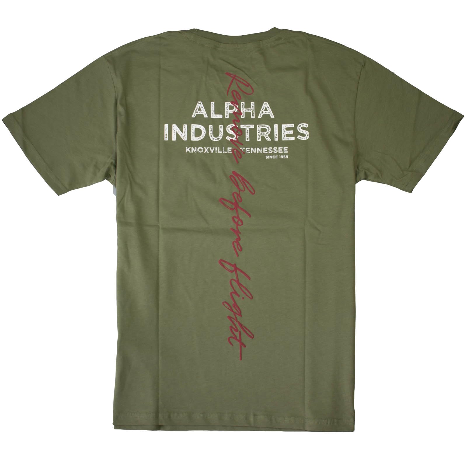 Alpha Industries Green - Signature Bp Kaki - T-Shirt Large