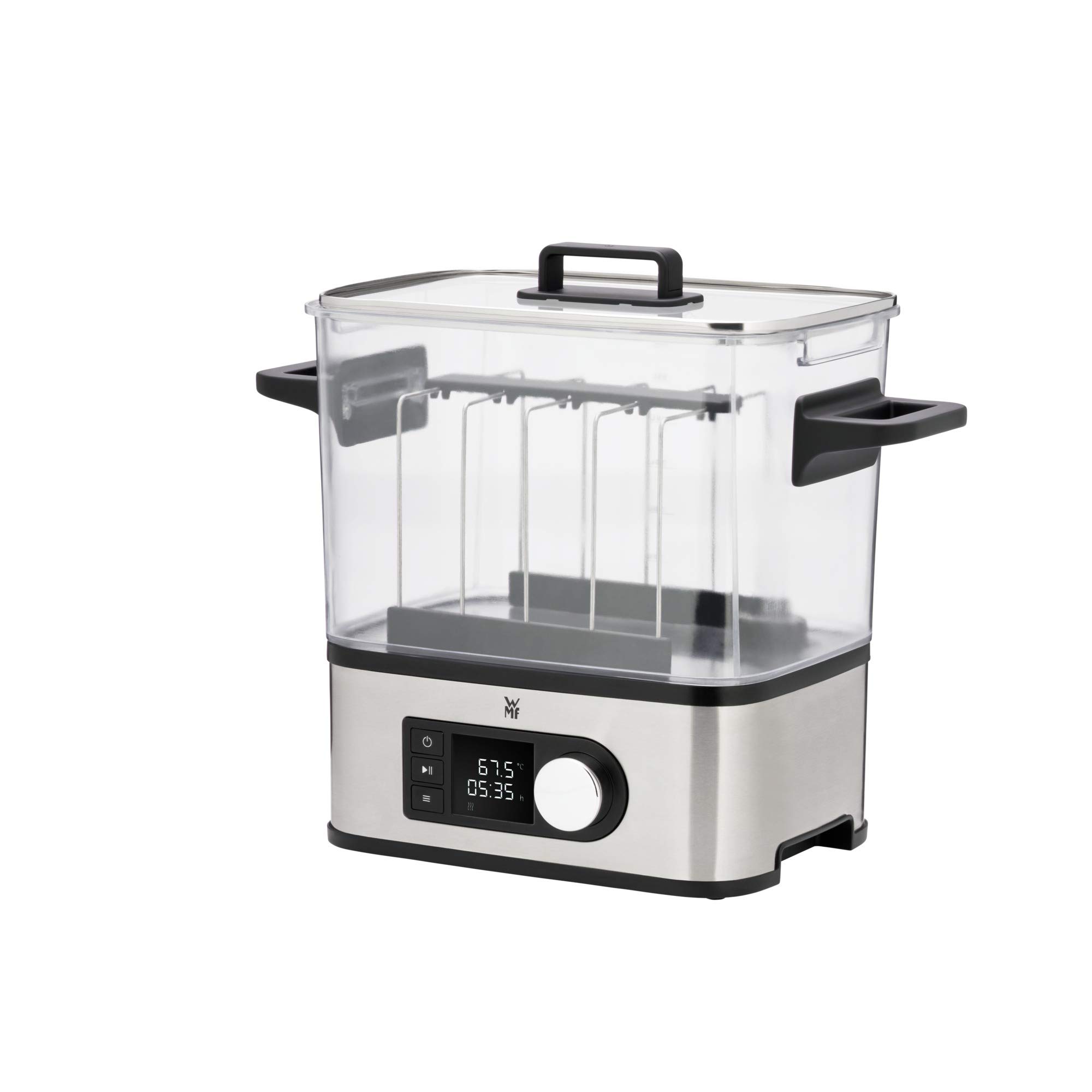 WMF Lono 2in1 Sous Vide Garer Pro mit Slow-Cook Einsatz, Vakuum garen, Schongaren, Wasserbhälter 6,0l, Timer-Funktion bis 72 Stunden, 1500W