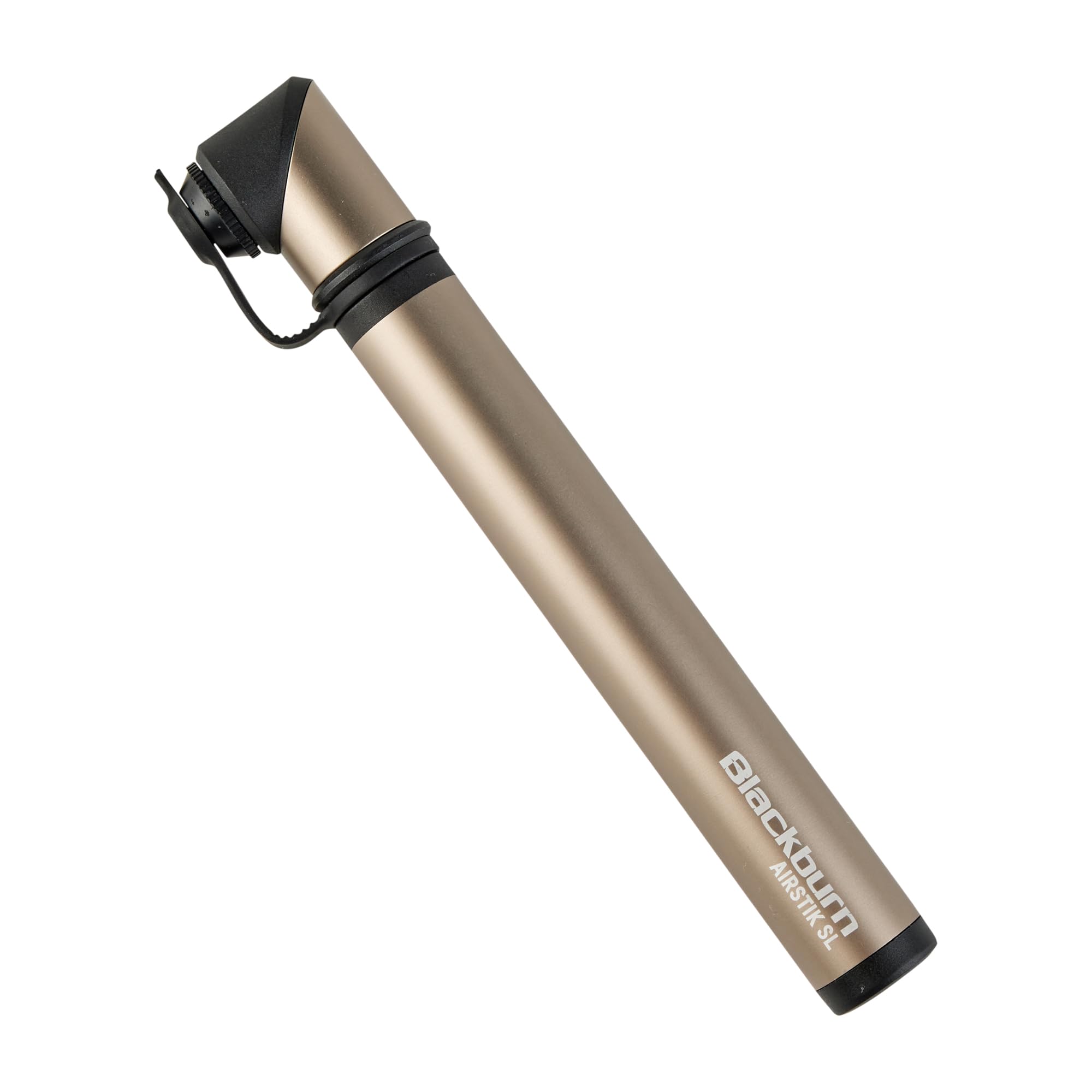 Blackburn Airstik SL Mini Pump, Aluminum, Handheld, Champagne, includes Discreet Frame Mount, 59 grams, Fits Jersey Pocket or Water Bottle Cage