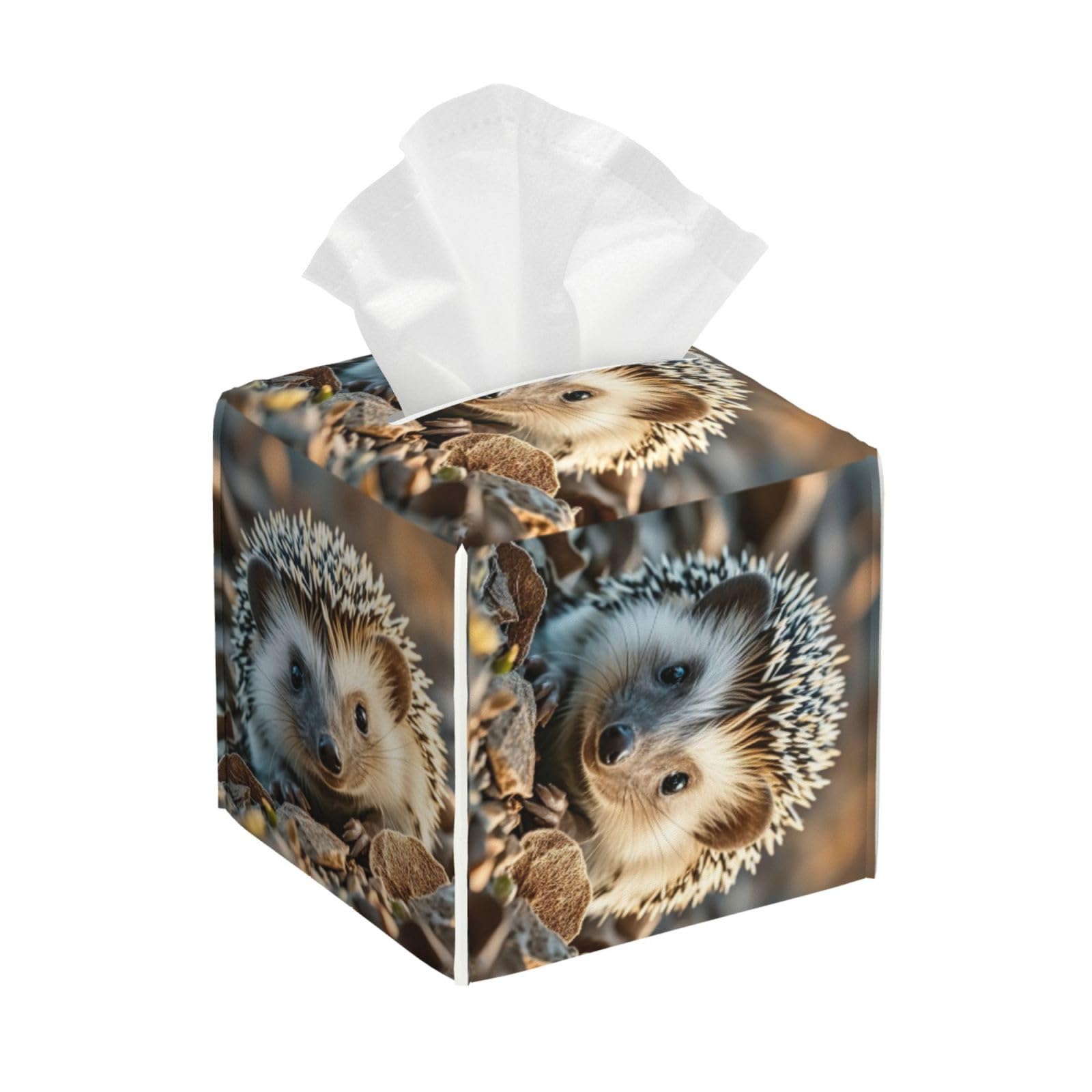 Cute Baby Hedgehog Tissue Box Cover Square Cube Boxes