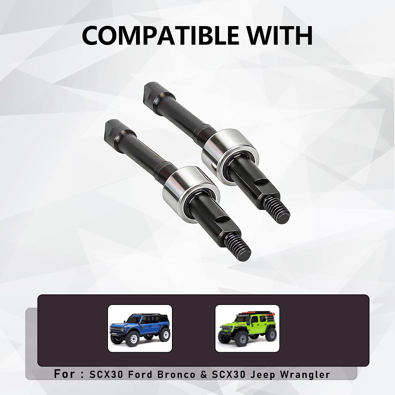 SCX30 DriveShafts Steel CVD Drive Shaft Front Driveshaft for SCX30 Upgrades 1/30 RC Crawler
