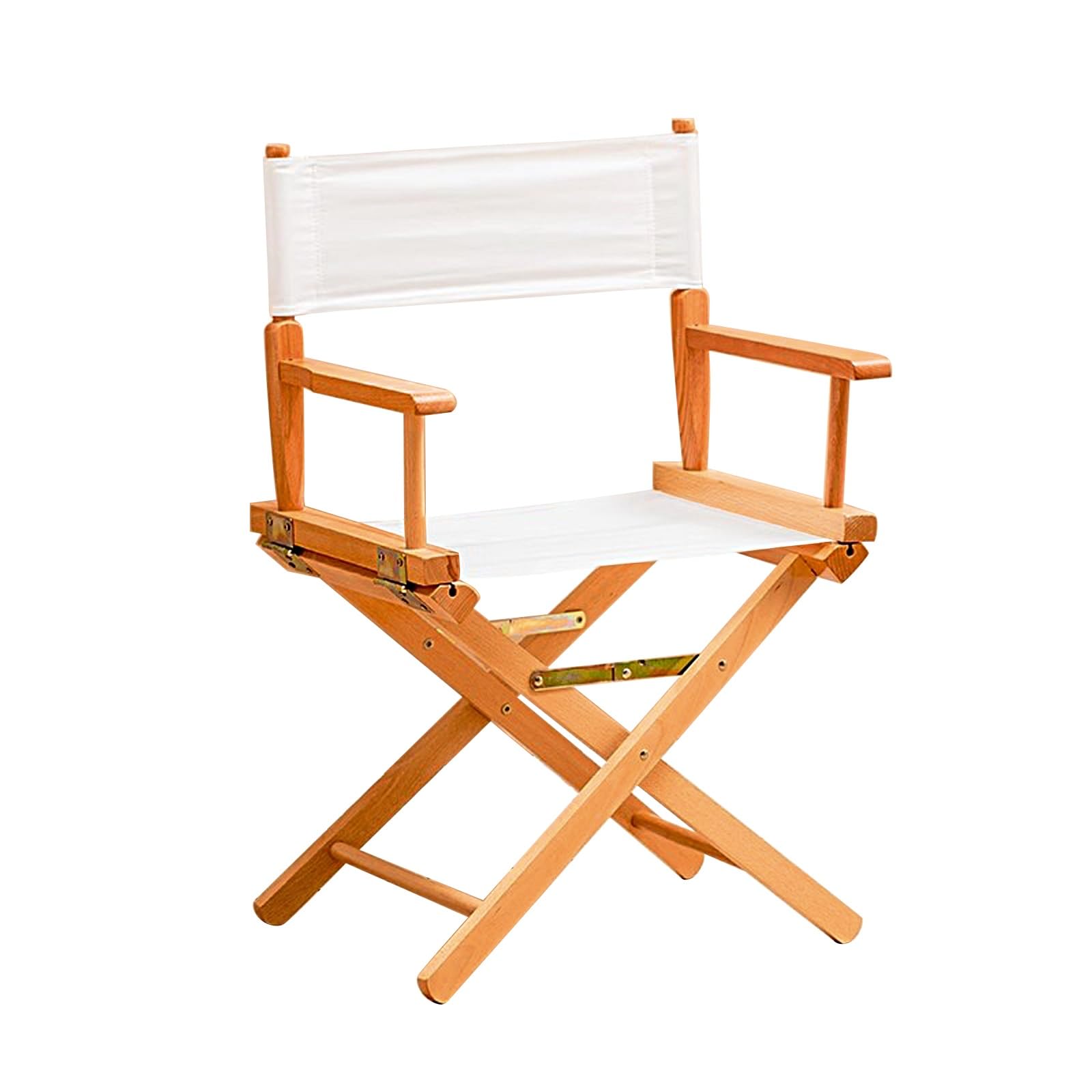 Sillas Plegables de los directores Altos, Silla de Maquillaje Marco de Madera sólida y Asiento de Lona, reposapiés portátil, Silla de Maquillaje para el Artista del Maquillaje, Capacidad de Carga 440