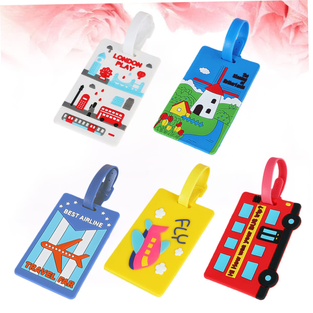 VALICLUD 15pezzi Etichette Pvc Per Bagaglio Targhette Identificative Per Valigie Borse Cartellini Per e Indirizzo Per e Trasporti