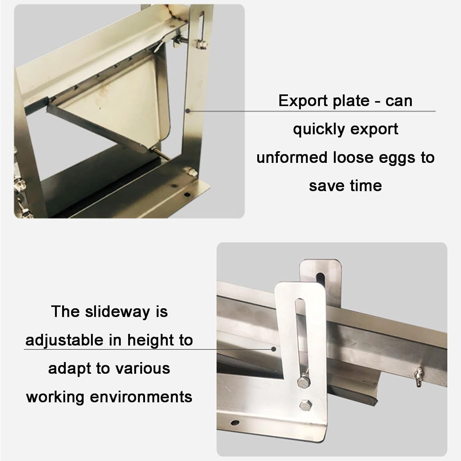 COYEUX Commercial Chicken Yolk Protein Separator, 304 Stainless Steel Separation Eggs Machine, Adjustable Height and Separation Gap, 500-800 Pieces/H Output