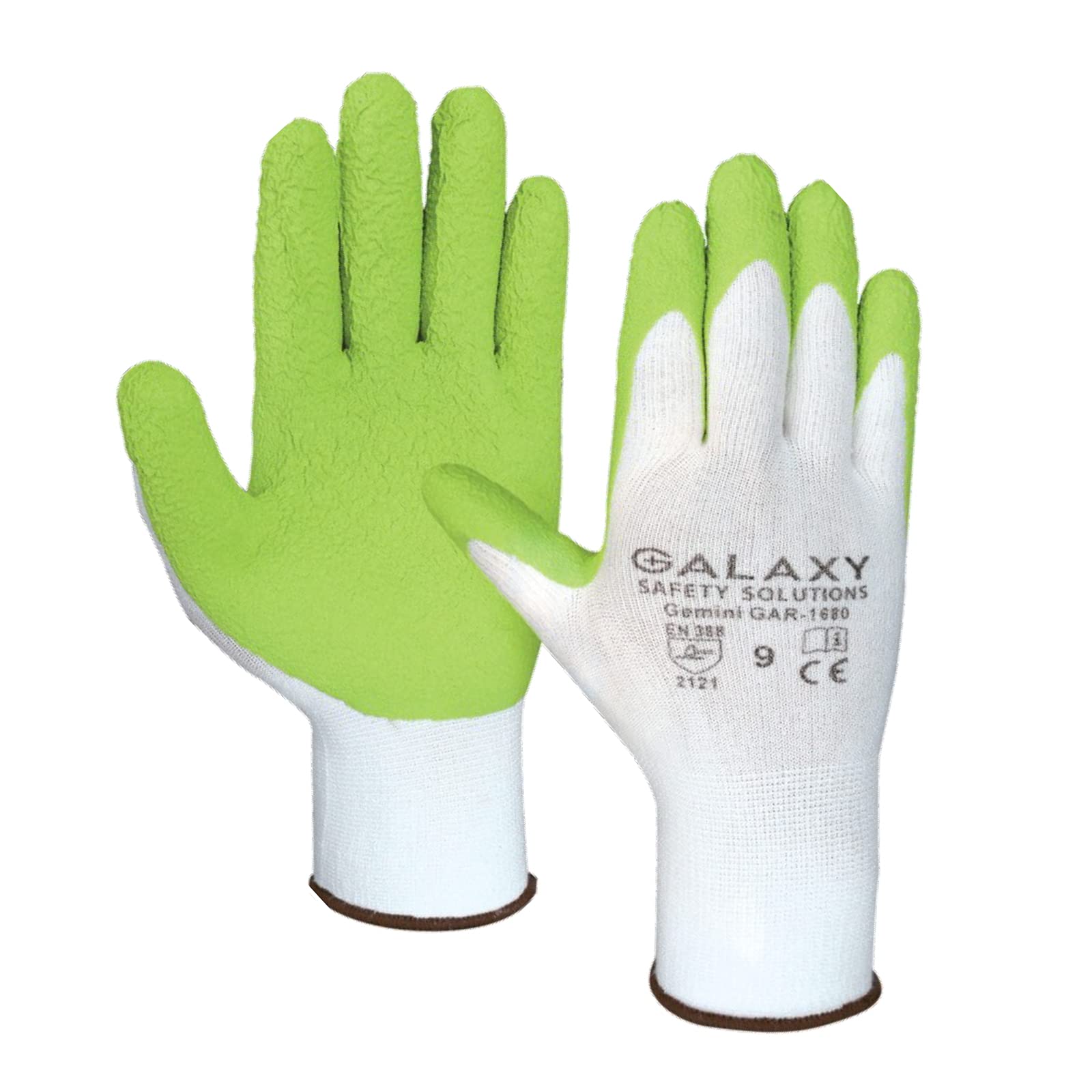 Galaxy 6Pcs Builders Gloves with Bamboo Lining, Garden Gloves with  Breathable Palm Coating Foam Latex, UK General Work Gloves for Building,  Transport