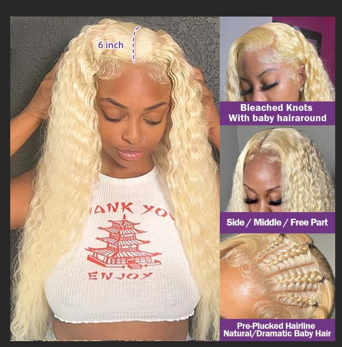 Grcabeir human hair wigs (613 13x6 Lace Front Wig Human Hair, 36in)