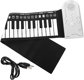 Vaguelly 49 Teclado Dobrável Número Teclado Teclado Para Crianças Teclado De Piano Elétrico Teclado Portátil Piano Teclado De Silicone Teclado De Piano Piano Com Alto-Falante Criança