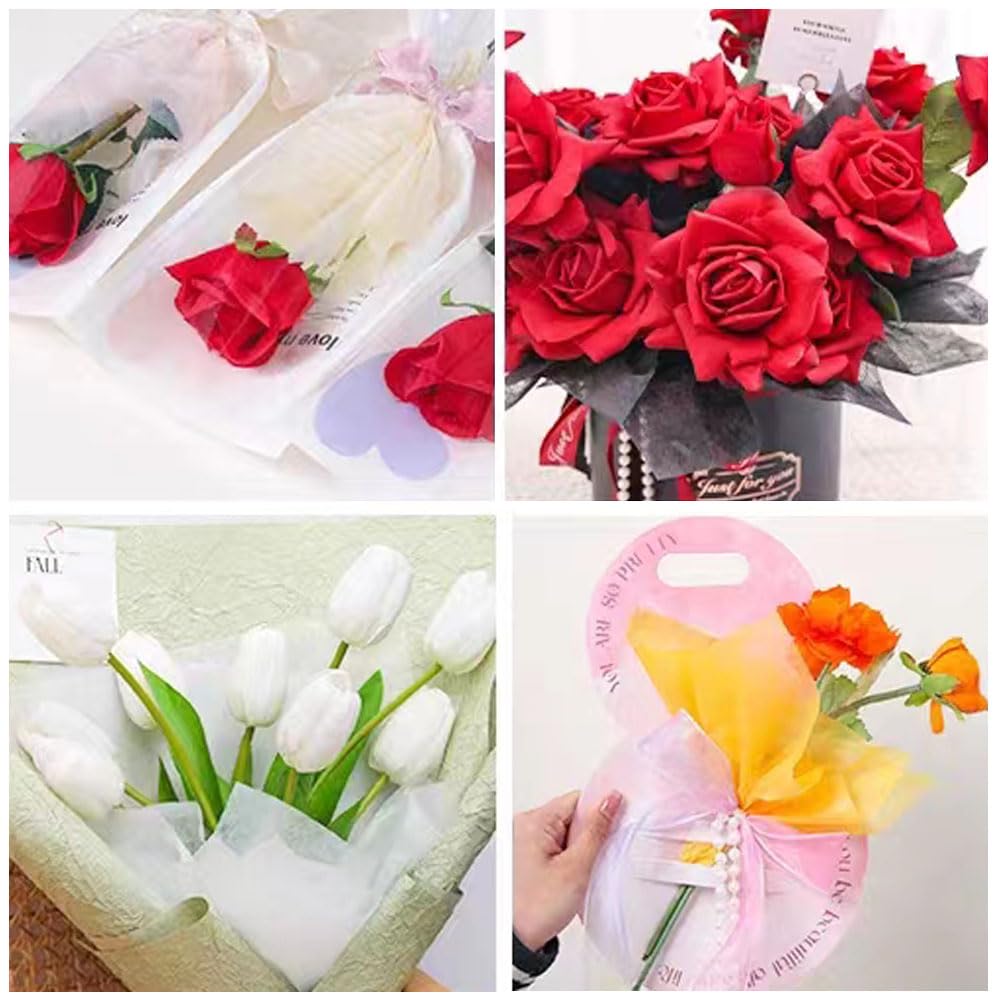 Lot De 40 Feuilles De Papier Cadeau Bleu Multicolore 50 X 75 Cm Papier D'emballage Pour Remplissage, Fleurs, Artisanat, Anniversaire, Décoration De