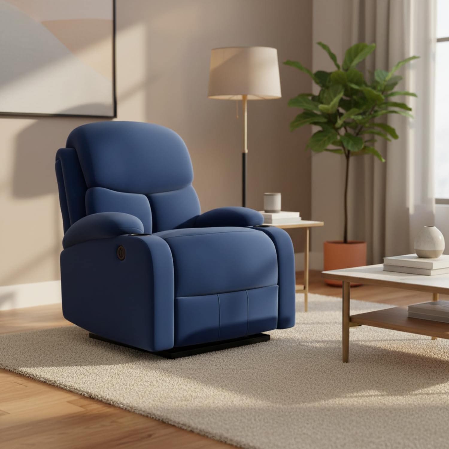 The Couch Cell One Seater Electric Recliner in Suede Velvet-image-10