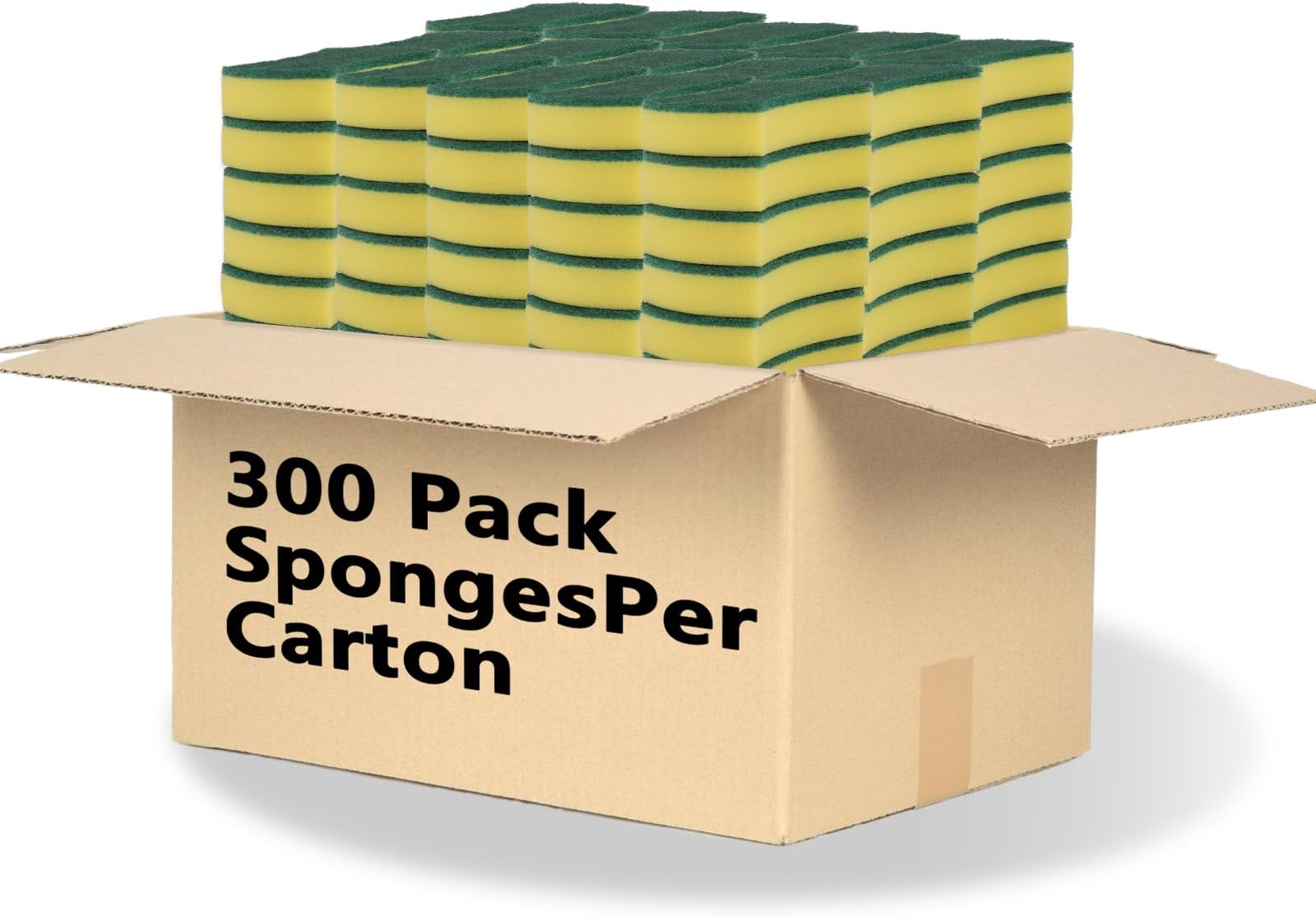 300 Pack Kitchen Cleaning Sponges, Eco Non-Scratch for Dish,Scrub Sponges