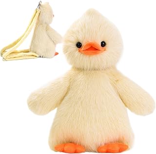 Genérico Mochila Pato - Mochila De Pato Original Con Correa Ajustable | Juguete De Peluche Con Correa Ajustable, Bandolera Infantil Para Niños Y Niñas, Para Viajes Y Uso Diario