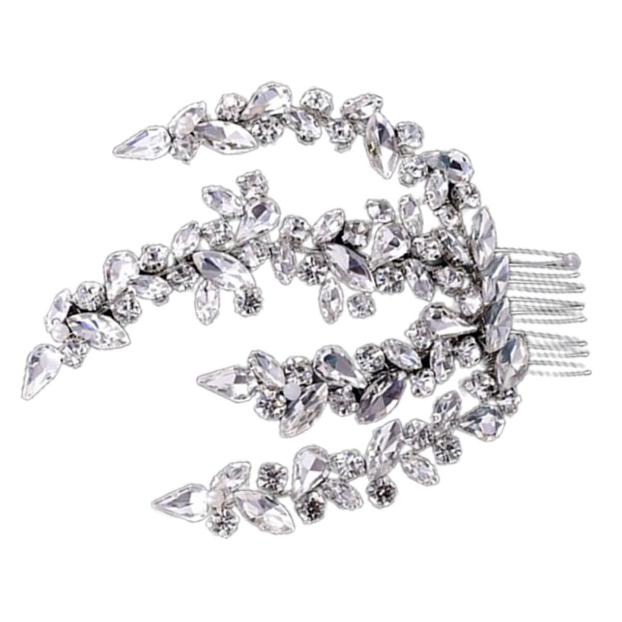 Rhinestone Floral Hair Comb for Women Decorative Side Comb for Elegant Updos and Formal Events Versatile Sparkly Hair Accessory for Girls and Bridal Styles